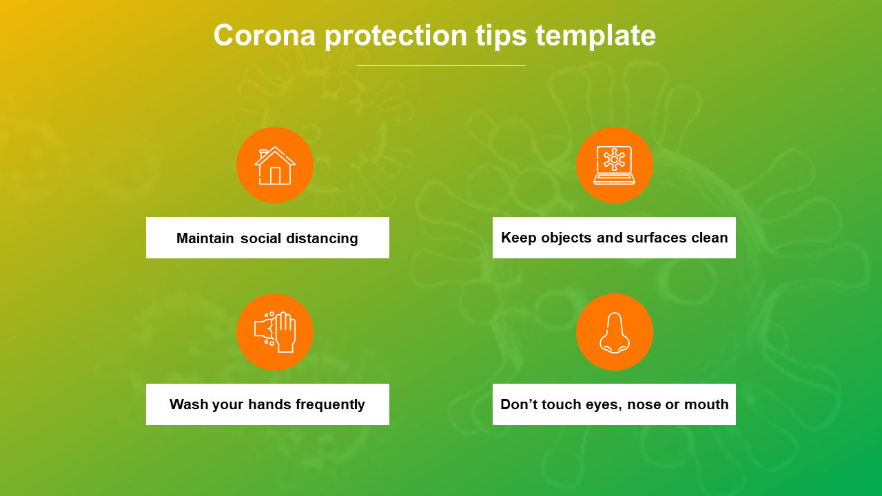 Effective Corona Protection Tips Template Presentation